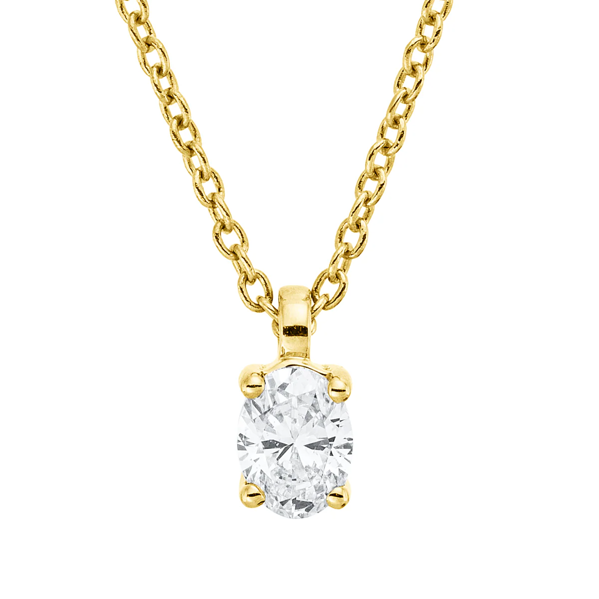 Solitaire Collier Gelbgold - 4P086