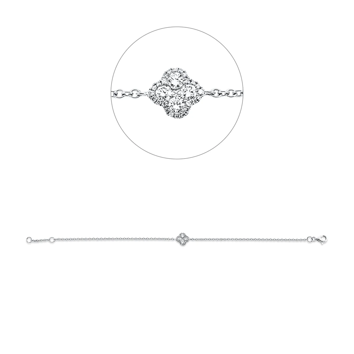 Modern Woman Armband Weissgold - 5D969