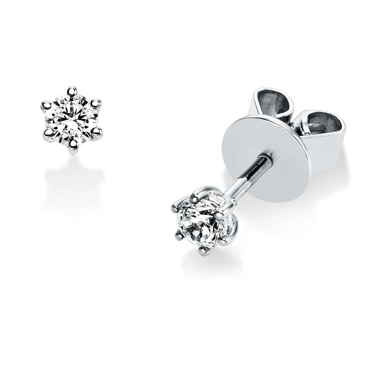 Solitaire Ohrstecker Weissgold - 2A985