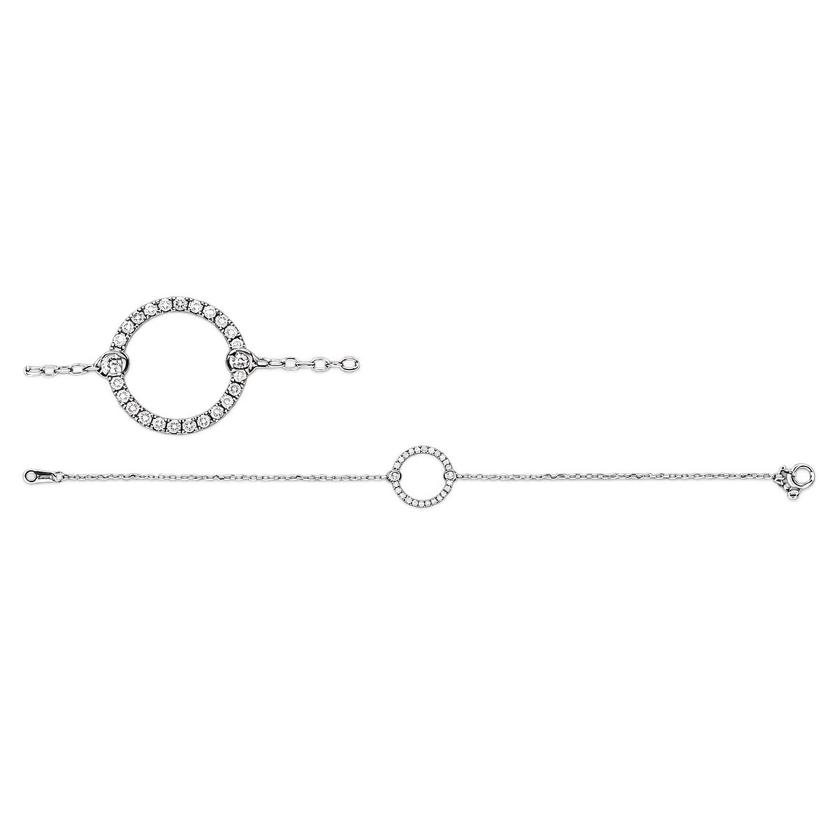 Diamantarmband Armband CERCLE in Weißgold – Produktansicht | NÓIR Diamonds