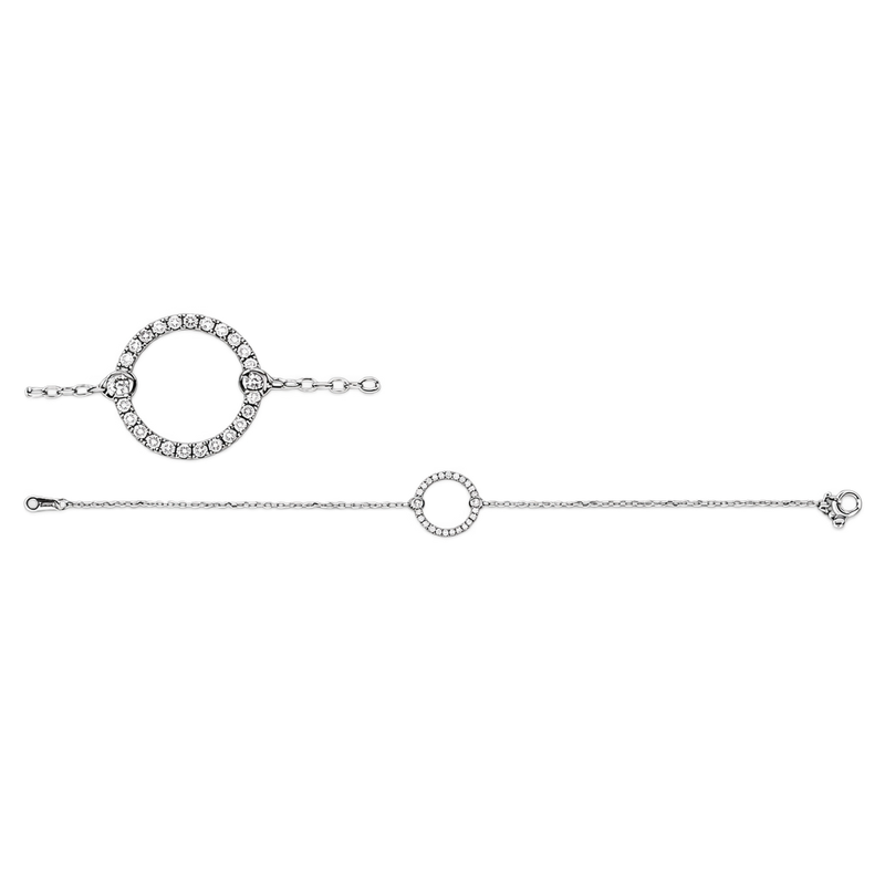 Diamantarmband Armband CERCLE in Weißgold – Produktansicht | NÓIR Diamonds