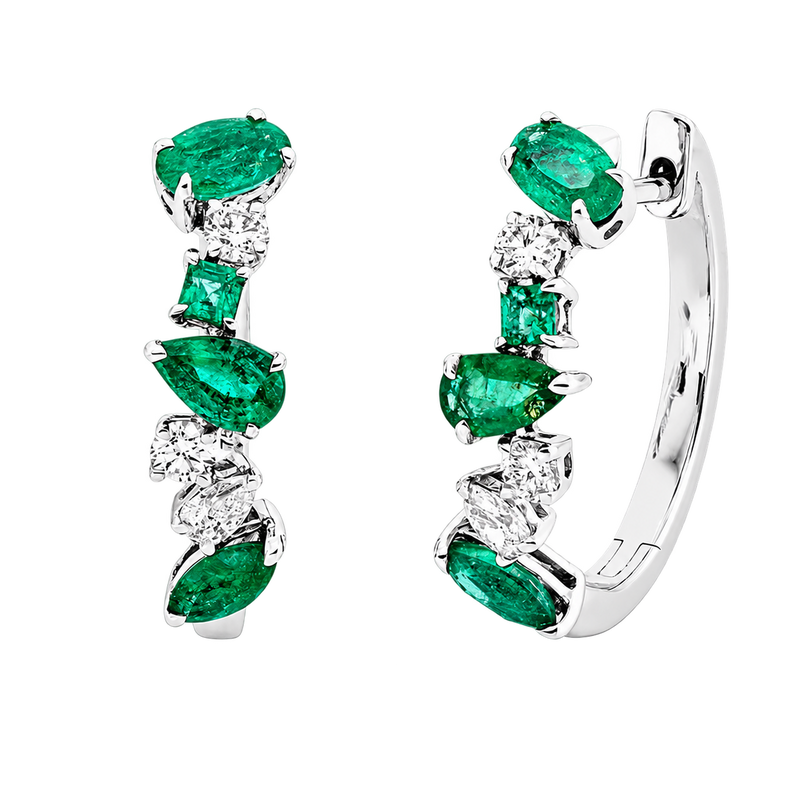 Creolen SOIRÉE Vert (Weißgold)