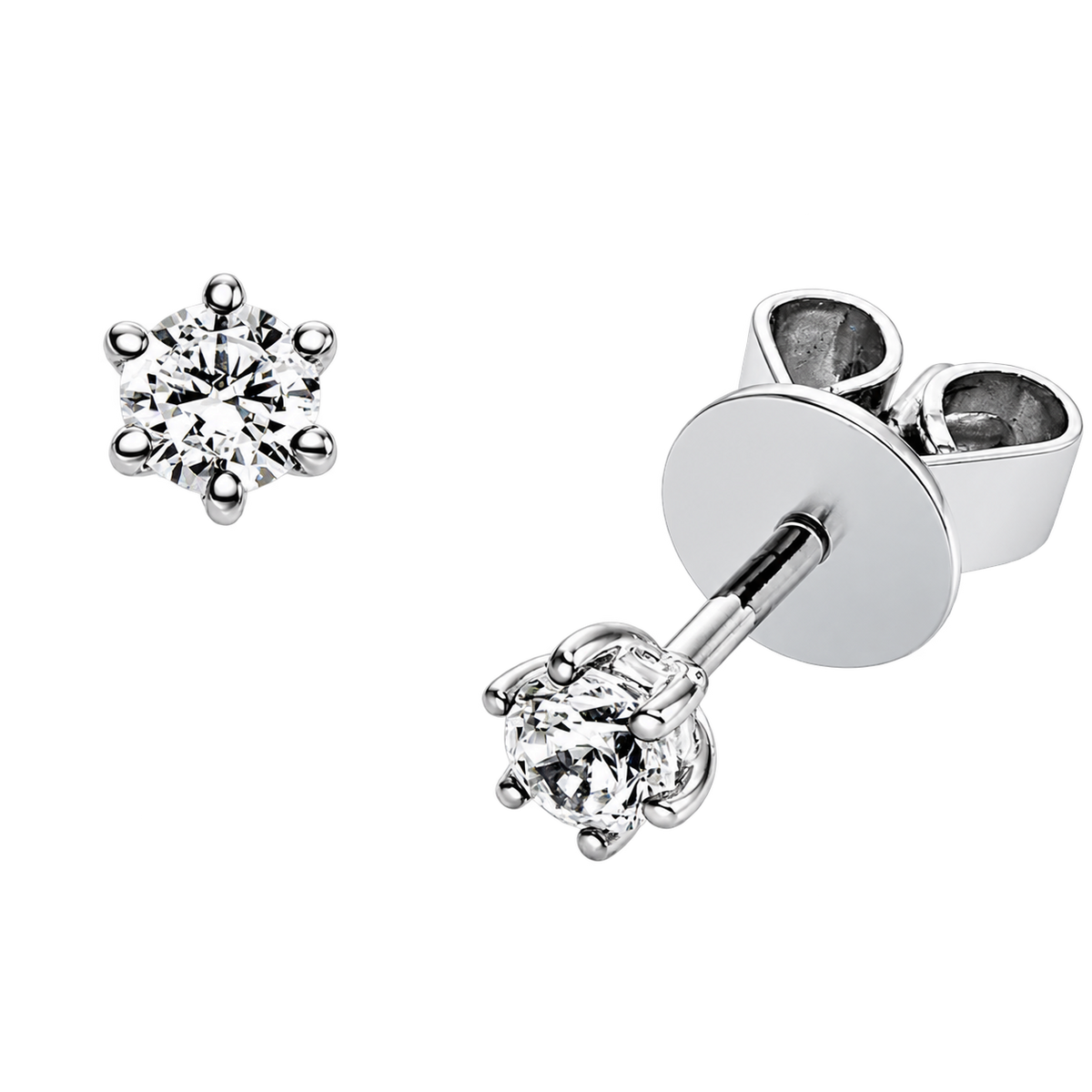 Ohrstecker ÉCLAT in Weißgold – Produktansicht | NÓIR Diamonds