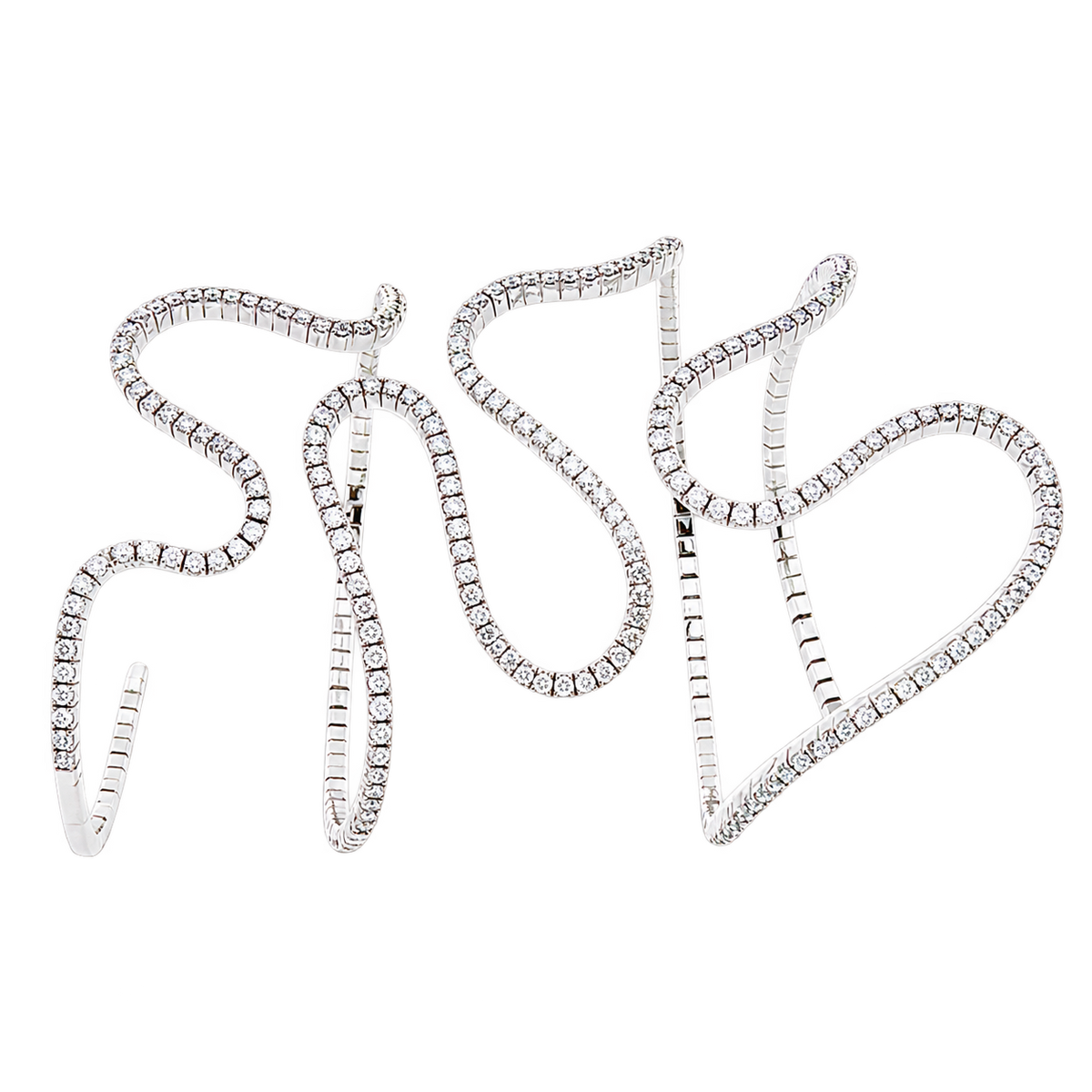 Armreif ONDE in Weißgold – Produktansicht | NÓIR Diamonds
