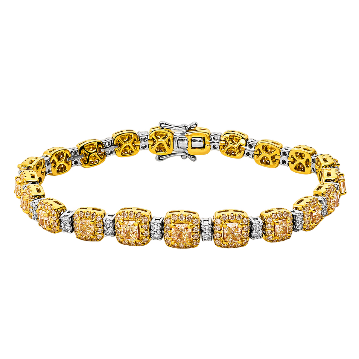Armband SOLEIL, Weiß-/Gelbgold – Produktansicht | NÓIR Diamonds