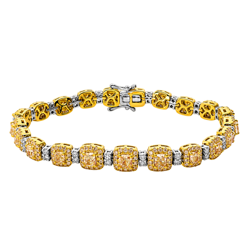 Armband SOLEIL, Weiß-/Gelbgold – Produktansicht | NÓIR Diamonds