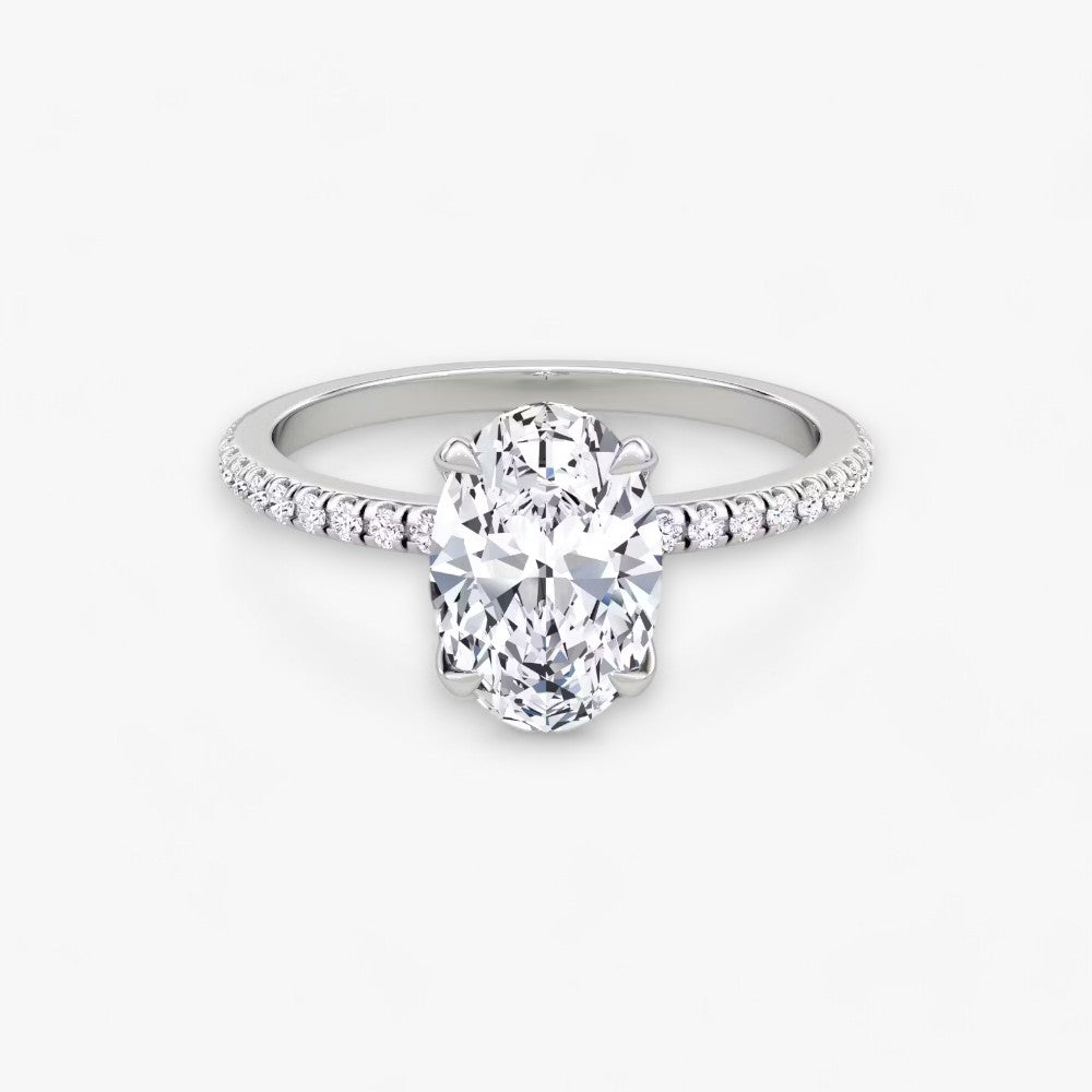 VITRA (Oval natürlicher Diamant Weissgold mit Pave)