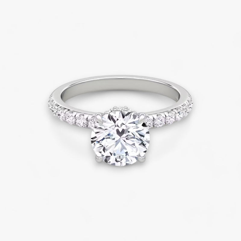 JOIE (Rund natürlicher Diamant Weissgold mit Pave)