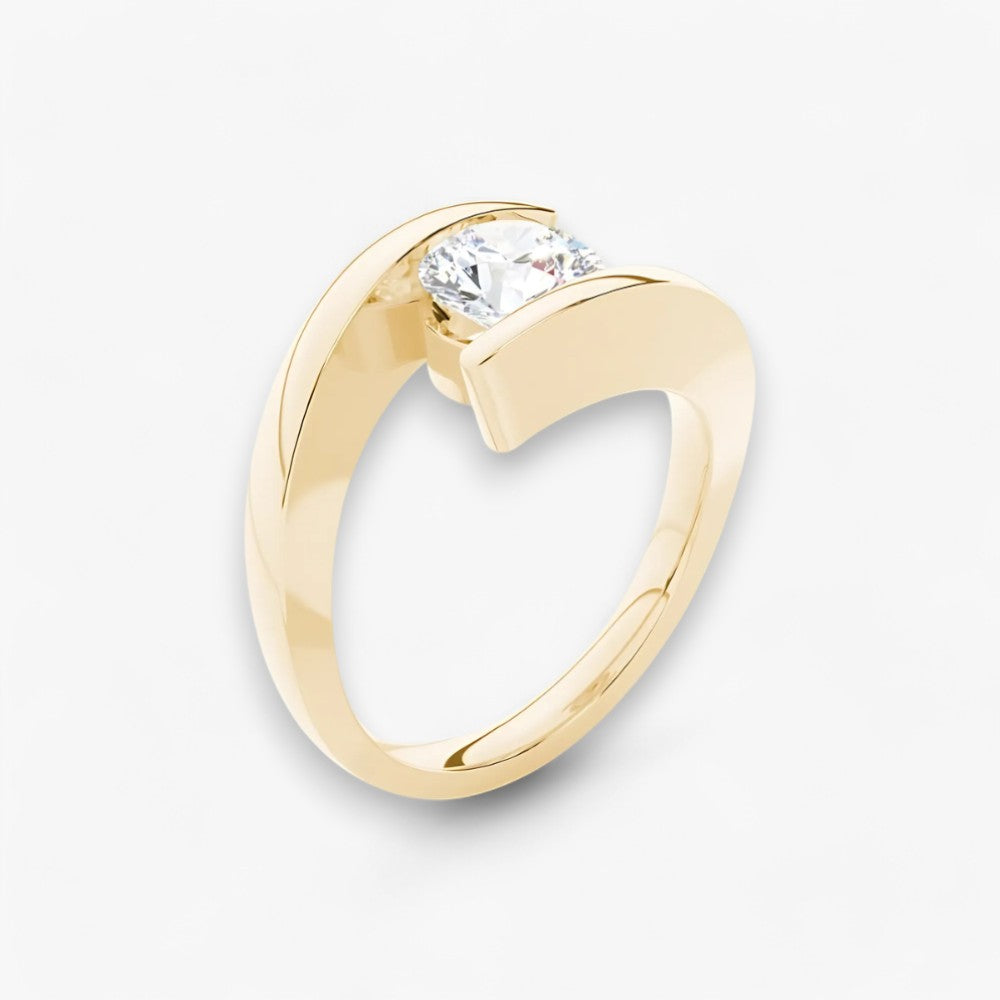 ETERNITE (Rund Gelbgold natürlicher Diamant)