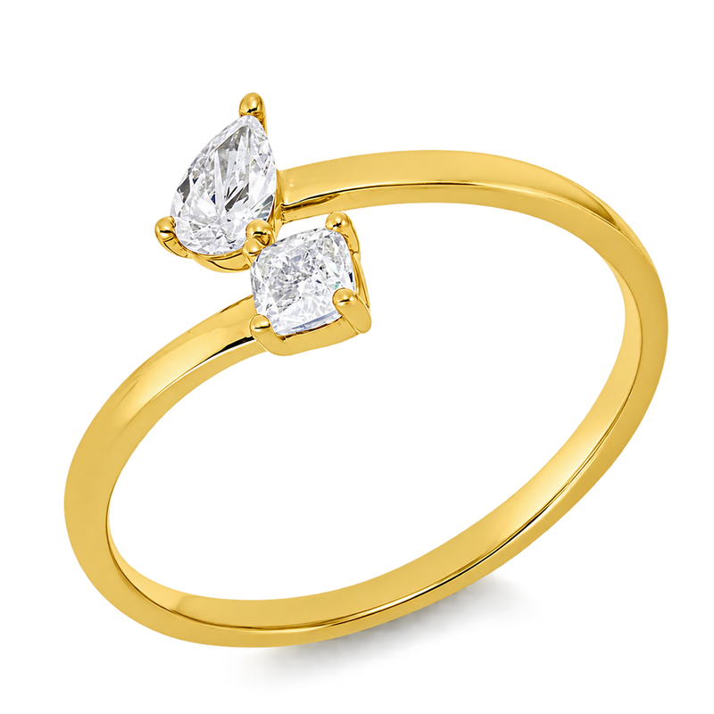 Diamantring Diamant Ring in Gelbgold – Produktansicht | NÓIR Diamonds