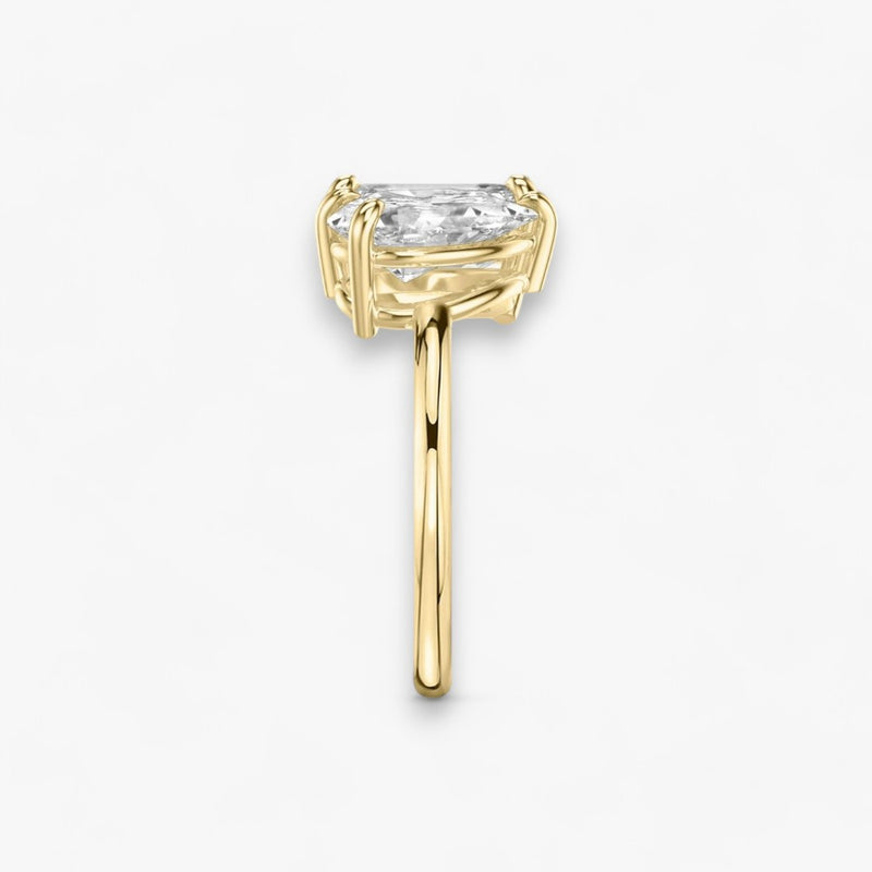 CHARM (Emerald + Drop Yellow Gold without Pavé LABGROWN)