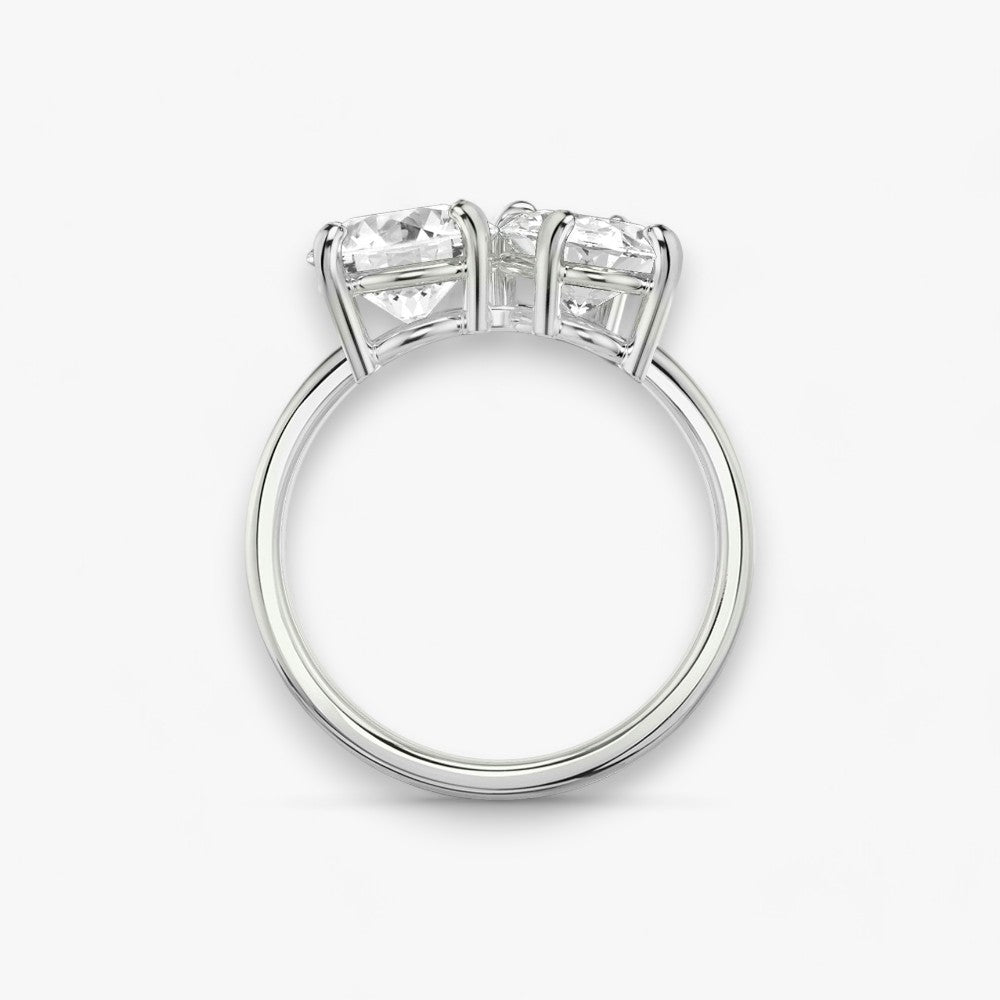 CHARME (Rund+ Oval natürlicher Diamant Weissgold ohne Pavé )
