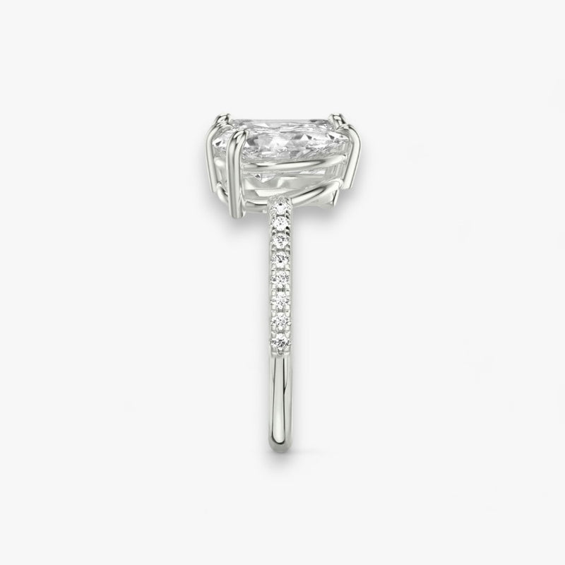 CHARM (Emerald + Drop White Gold with Pavé LABGROWN)