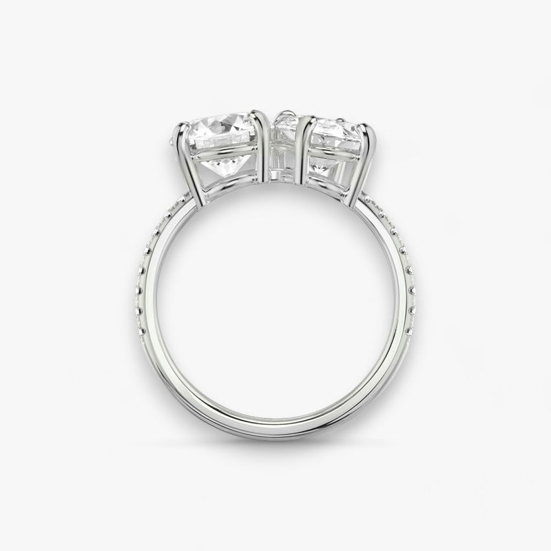 CHARM (Round + Oval platinum with Pavé LABGROWN)