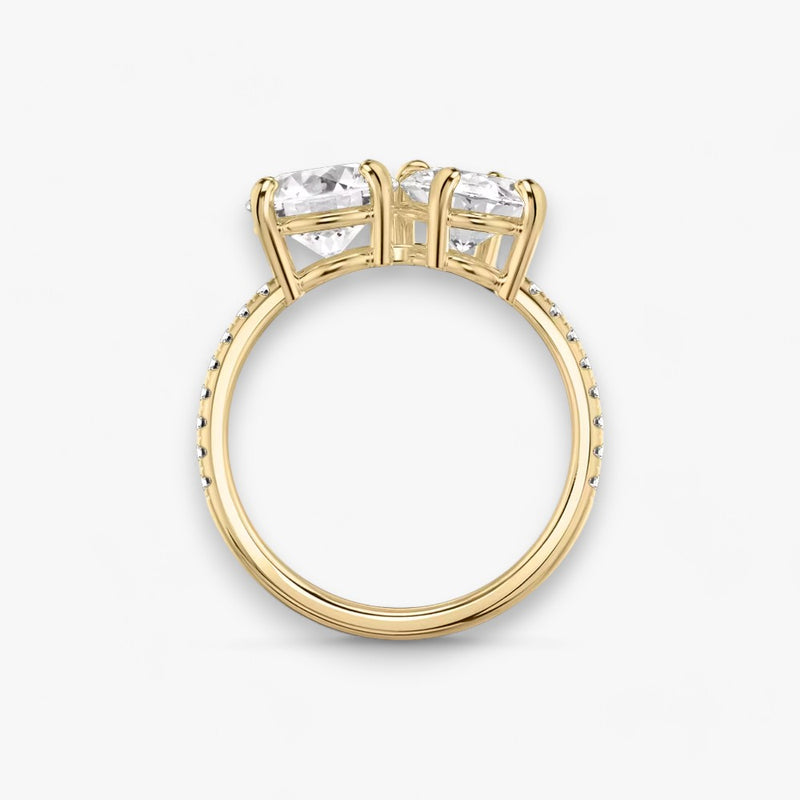 CHARM (Round + Oval Yellow Gold with Pavé LABGROWN)
