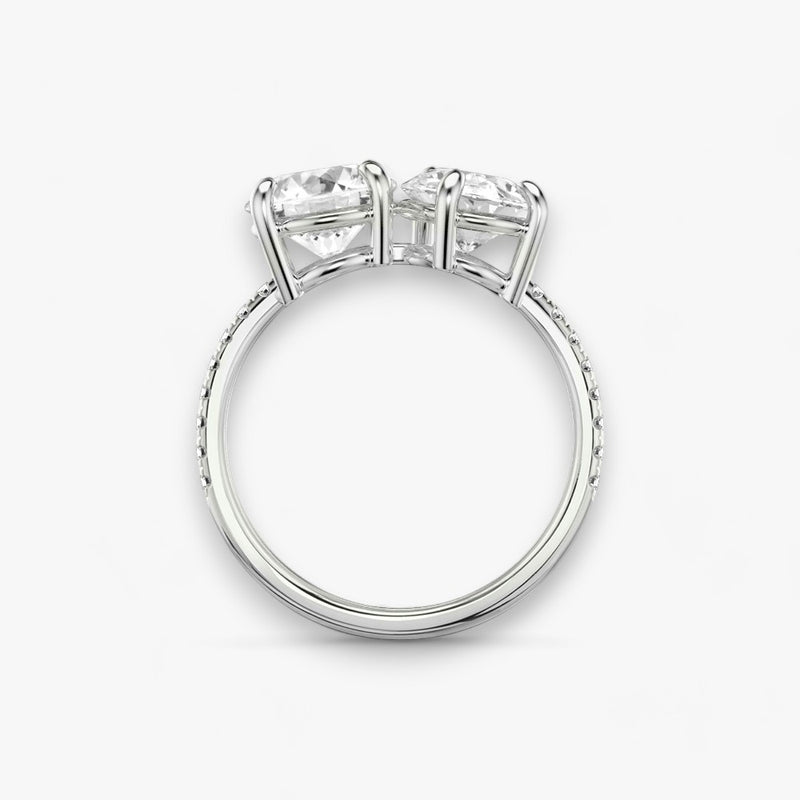 CHARM (Round+ Drop Platinum with Pavé LABGROWN)