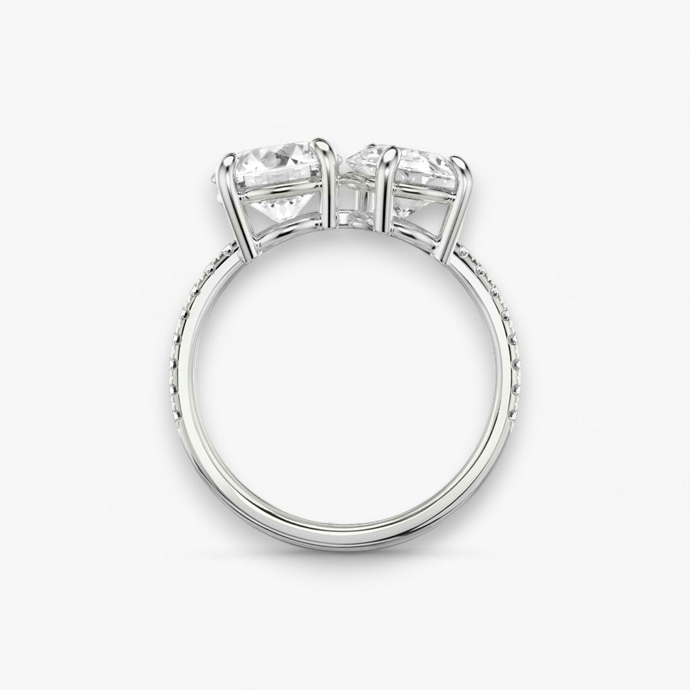 CHARME (Rund+ Tropfen Weissgold mit Pavé LABGROWN)