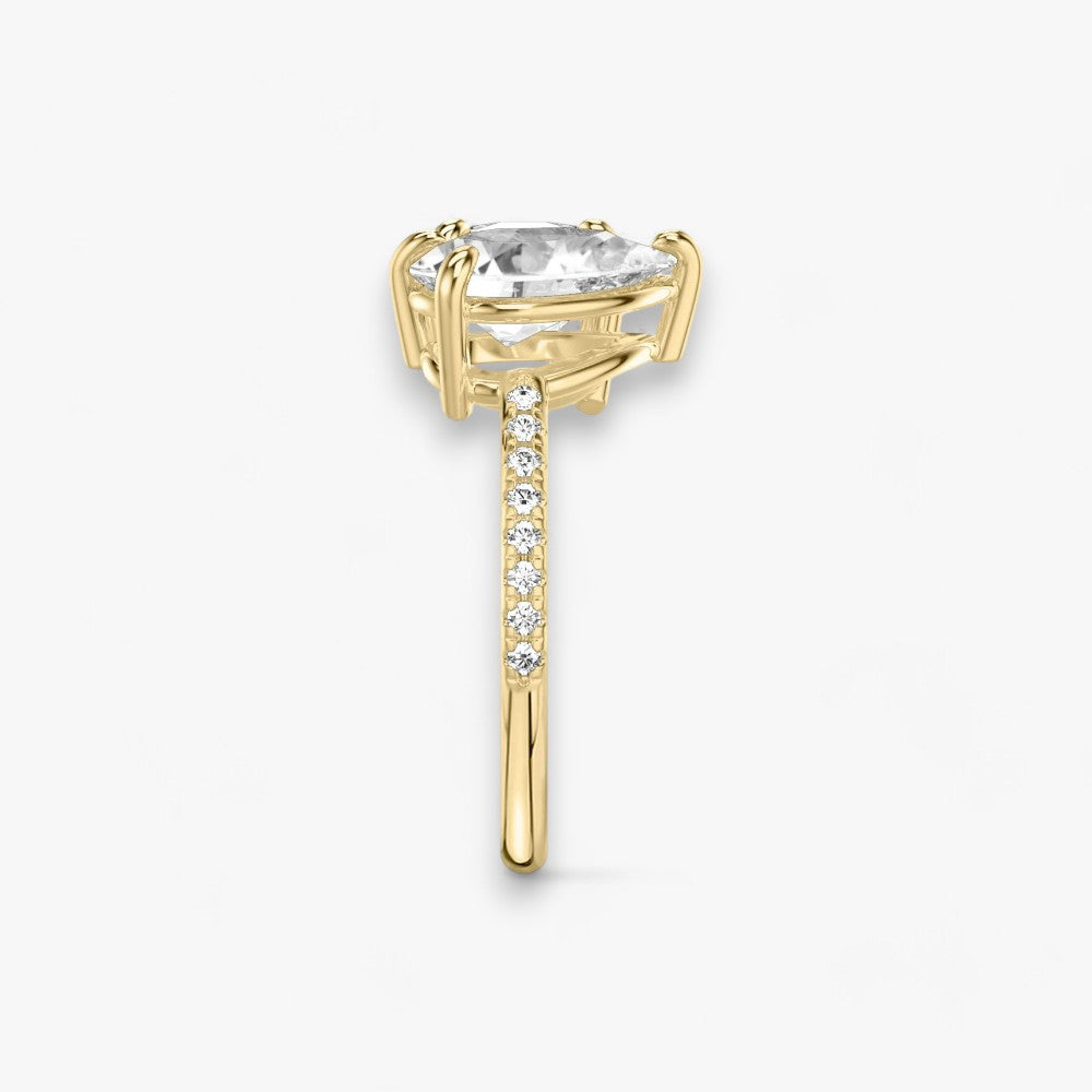 CHARME (Rund+ Tropfen Gelbgold mit Pavé)