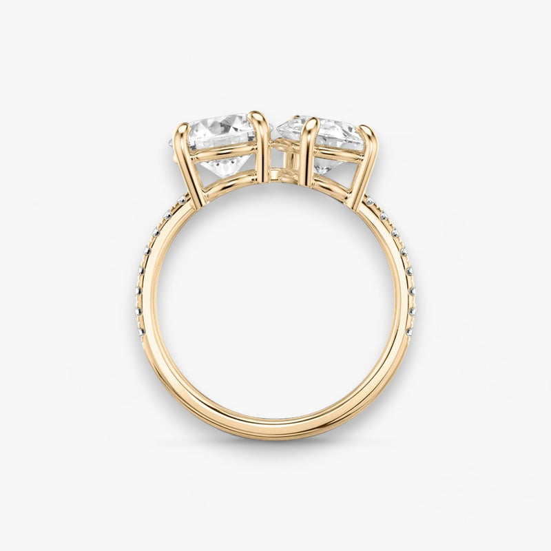 CHARM (Round+ Drop Rose Gold with Pavé LABGROWN)