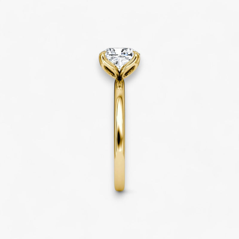 VENT (Cushion Yellow Gold without Pave LABGROWN)