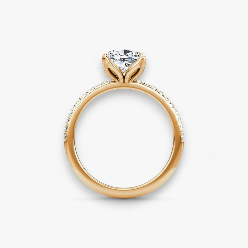 VENT (Cushion Rose Gold with Pave LABGROWN)