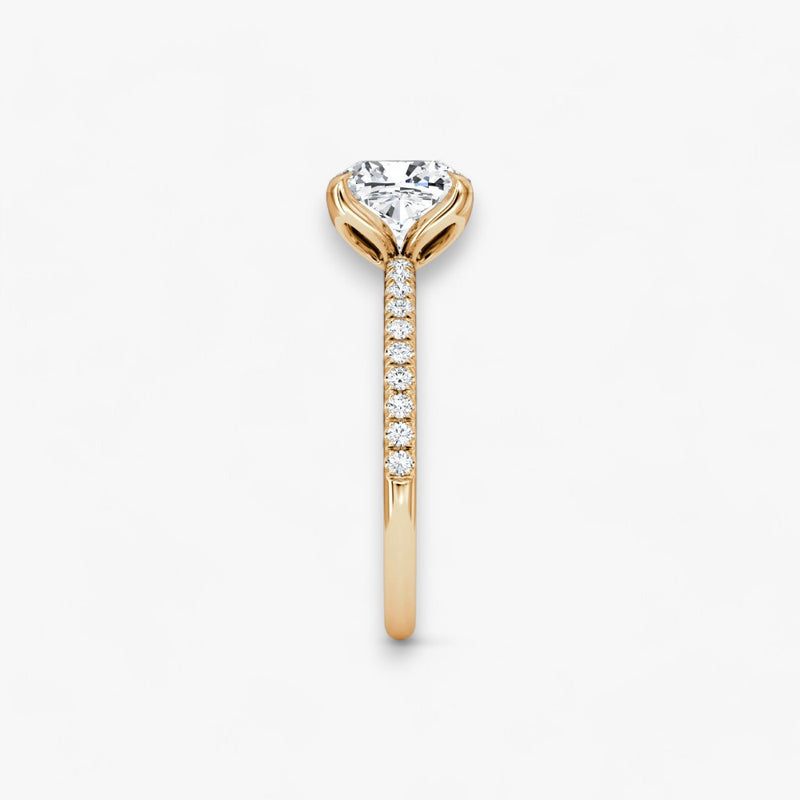 VENT (Cushion Rose Gold with Pave LABGROWN)