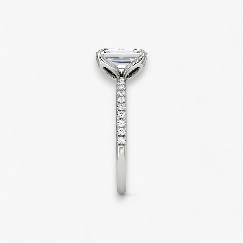 VENT (Emerald white gold with Pave LABGROWN)