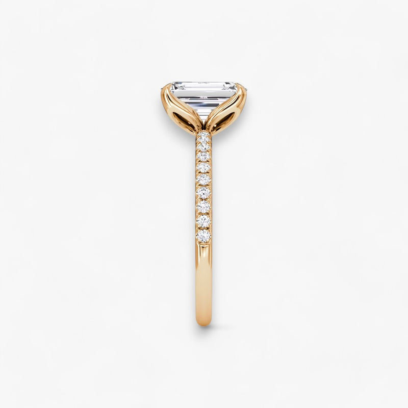 VENT (Emerald Rose Gold with Pave LABGROWN)