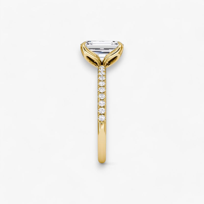 VENT (Emerald yellow gold with Pave LABGROWN)