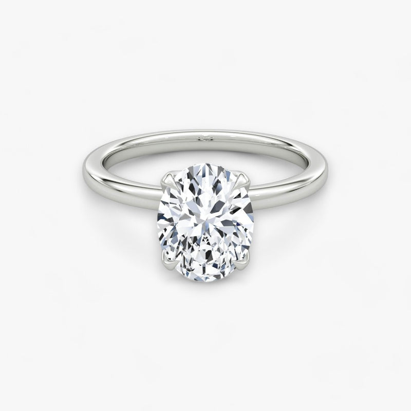 VENT (Oval White Gold without Pave LABGROWN)