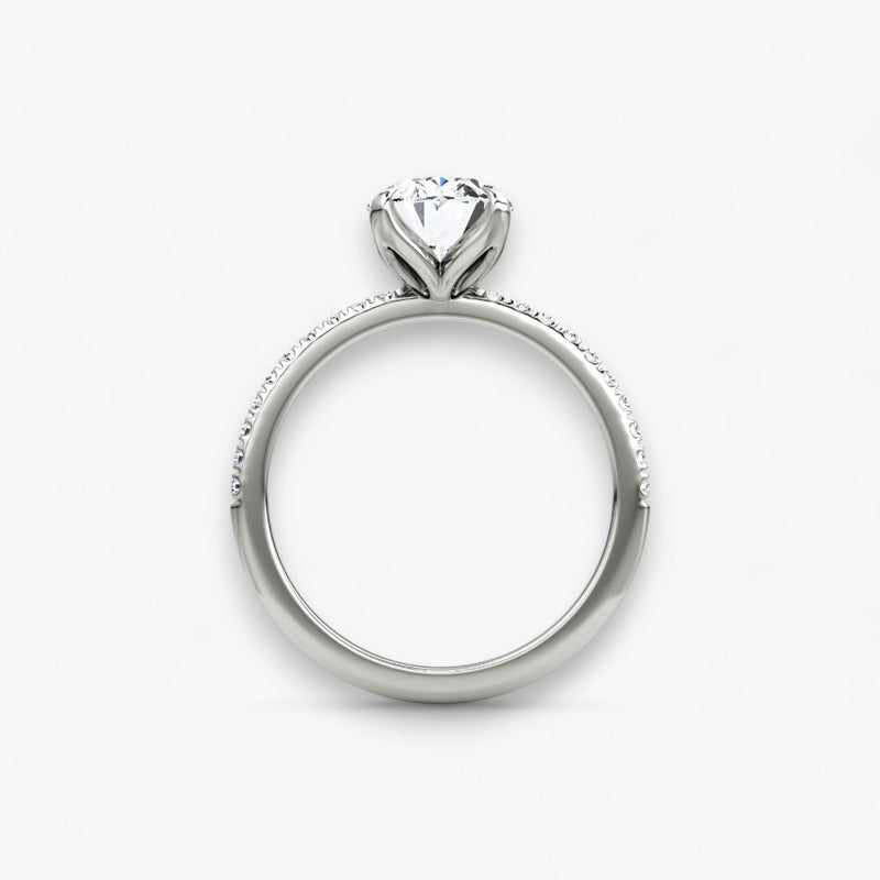 VENT (Oval White Gold with Pave LABGROWN)