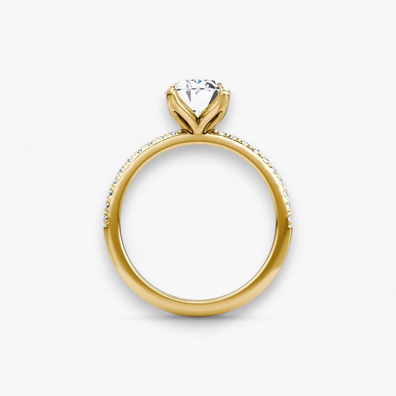 VENT (Oval Yellow Gold with Pave LABGROWN)