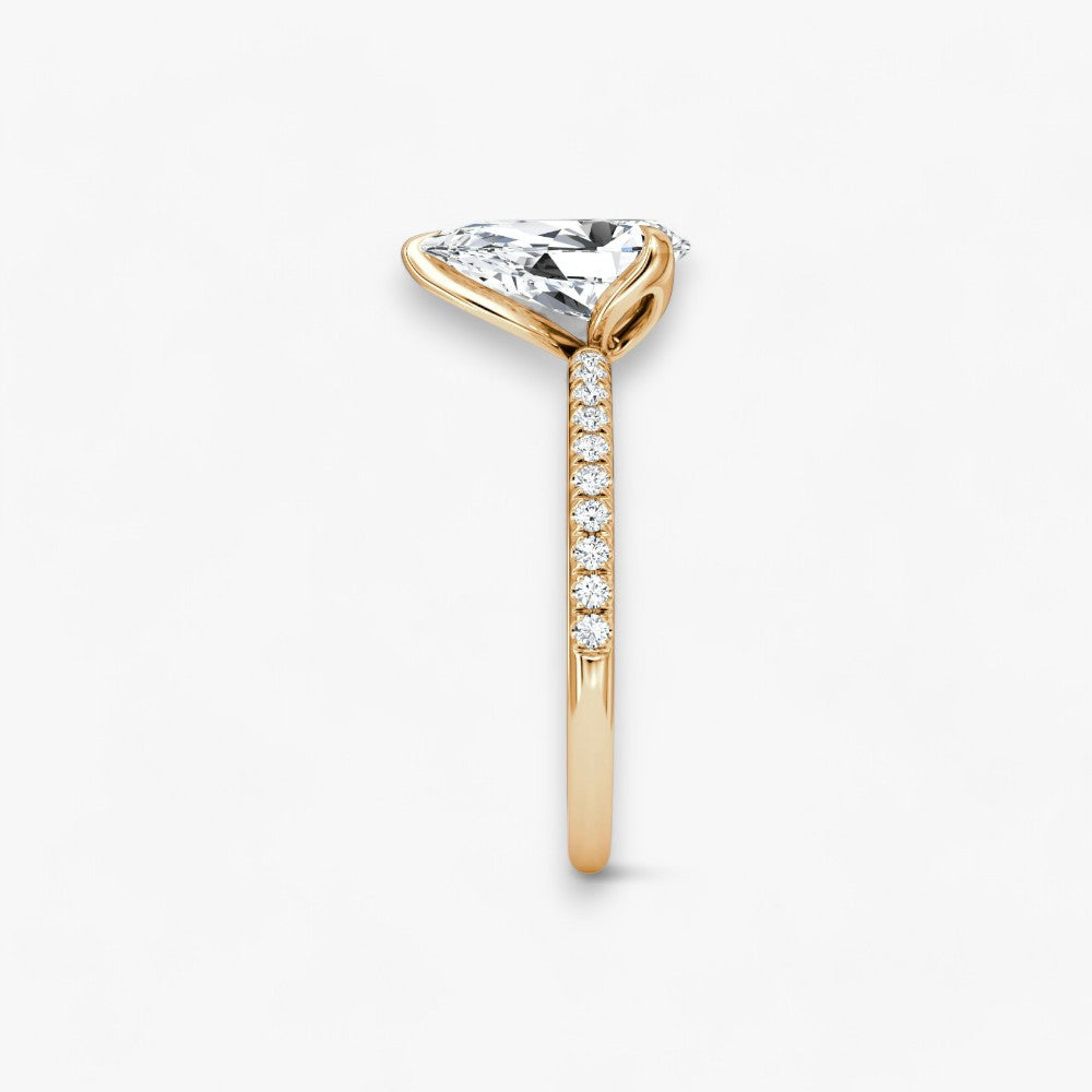VENT (Tropfen natürlicher Diamant Rosegold mit Pave)