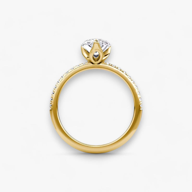 VENT (drop yellow gold with pave LABGROWN)