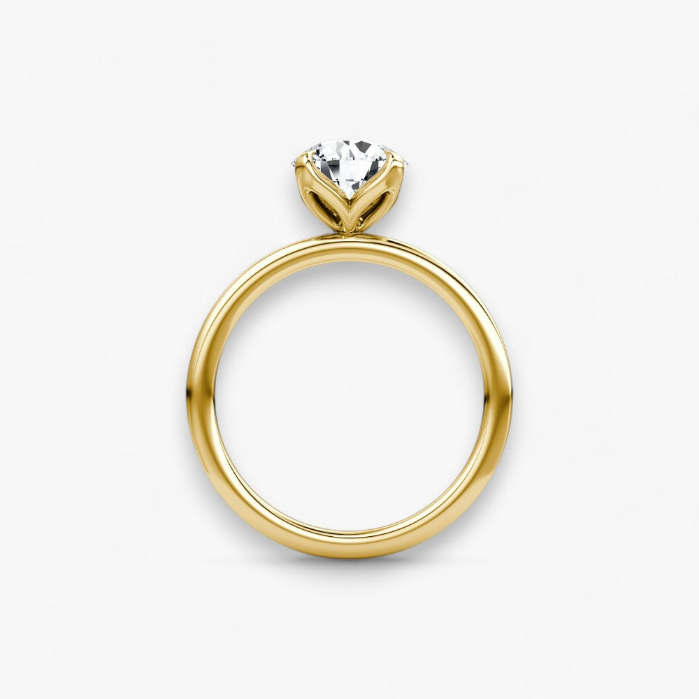 VENT (Rund natürlicher Diamant Gelbgold ohne Pave)