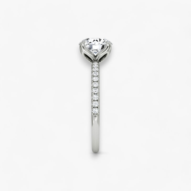 VENT (Round White Gold with Pave LABGROWN)