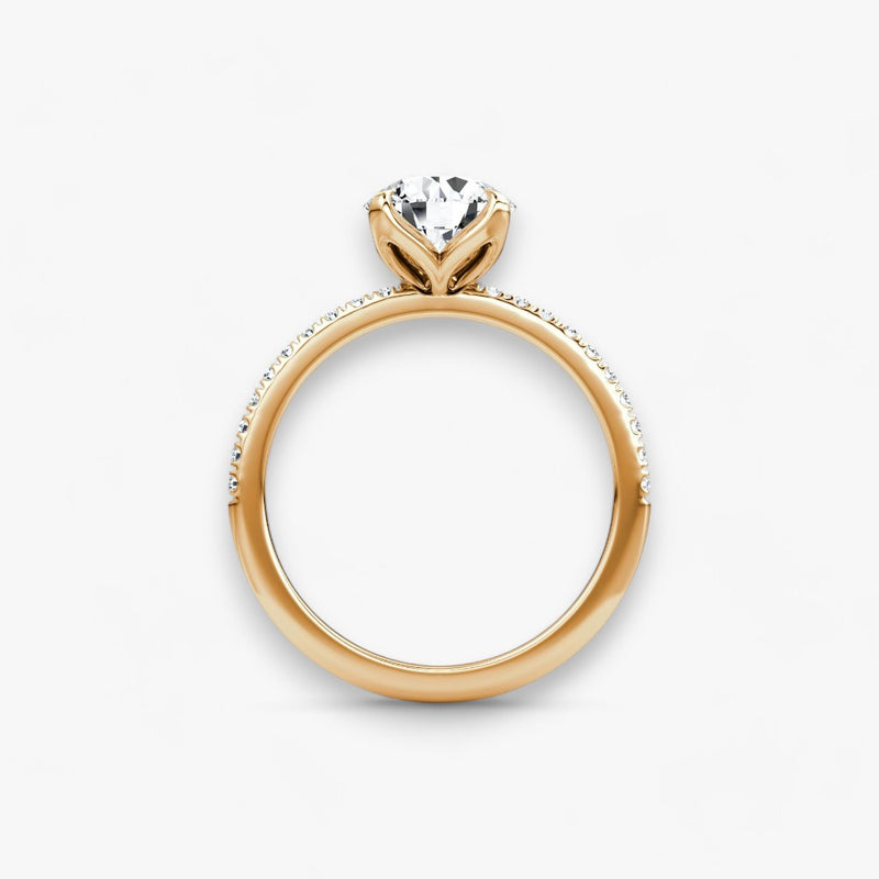 VENT (Round Rose Gold with Pave LABGROWN)