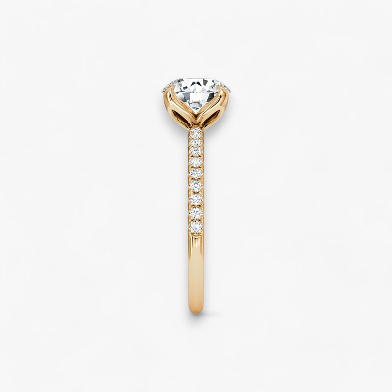 VENT (Round Rose Gold with Pave LABGROWN)