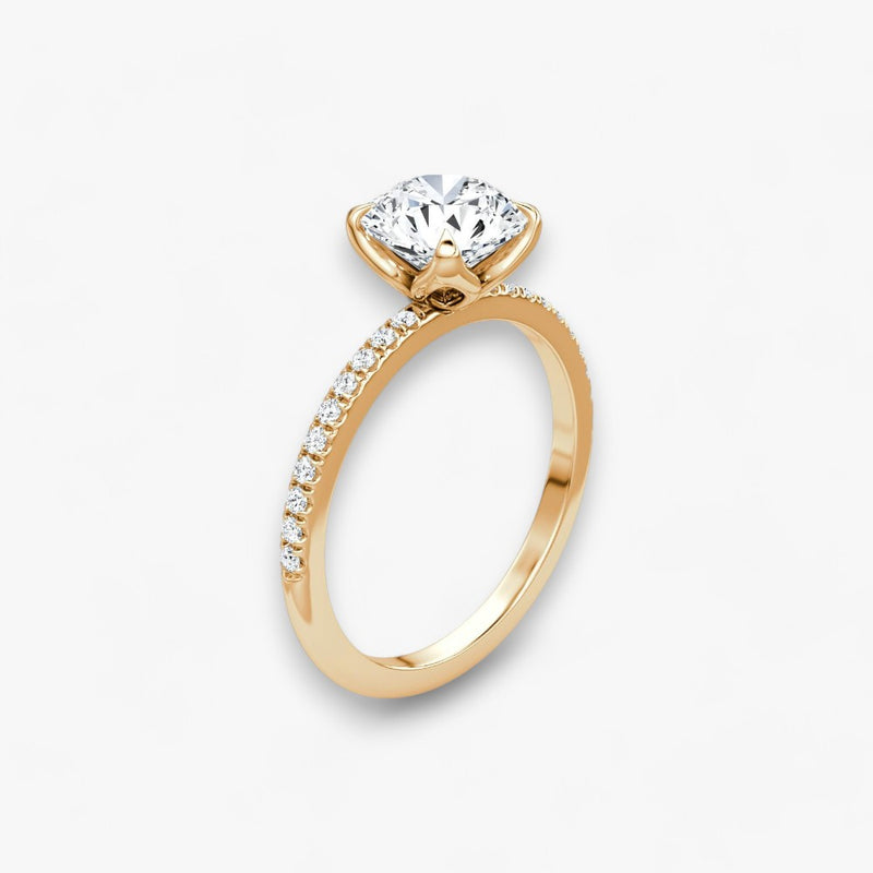 VENT (Round Rose Gold with Pave LABGROWN)