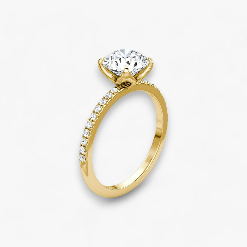 VENT (Round Yellow Gold with Pave LABGROWN)