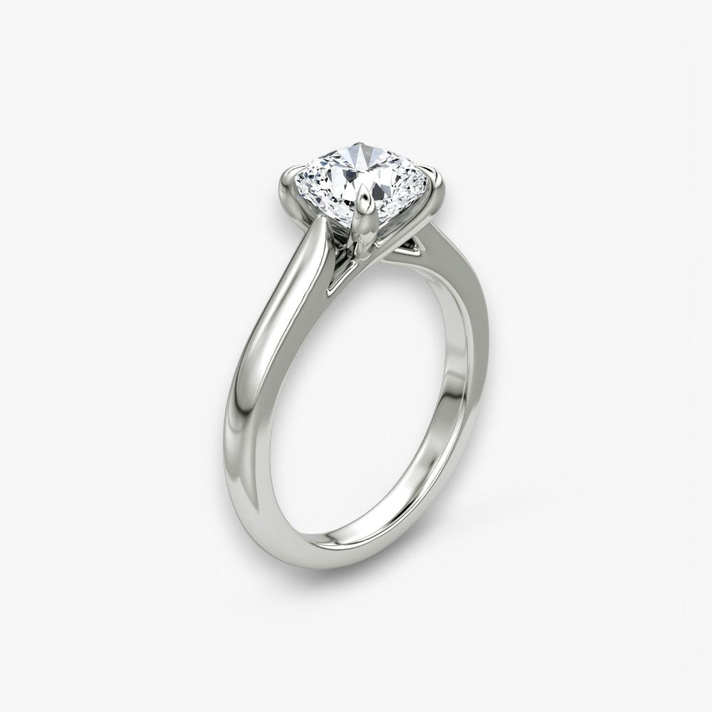 CELINÉ (Cushion Weissgold ohne Pave natürlicher Diamant)