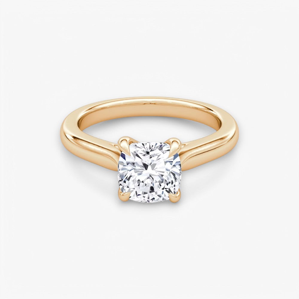 CELINÉ (Cushion Rosegold ohne Pave natürlicher Diamant)