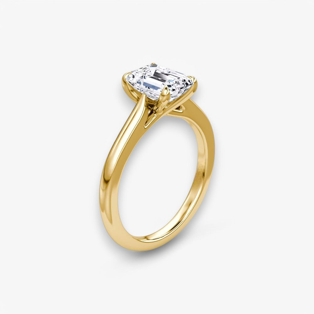 CELINÉ (Emerald Gelbgold ohne Pave natürlicher Diamant)
