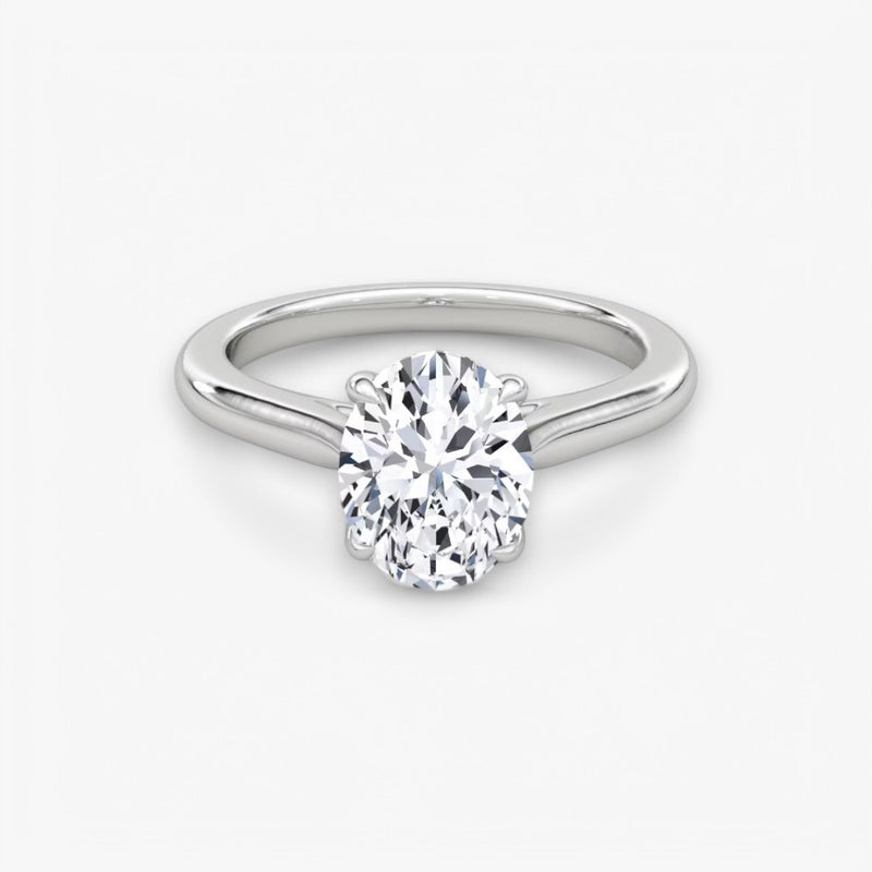 VITRA (Oval White Gold without Pave LABGROWN)