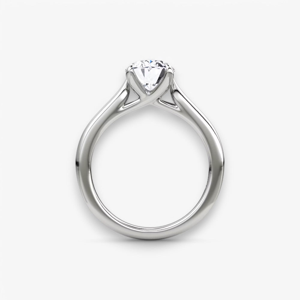 CELINÉ (Oval Platin ohne Pave natürlicher Diamant)
