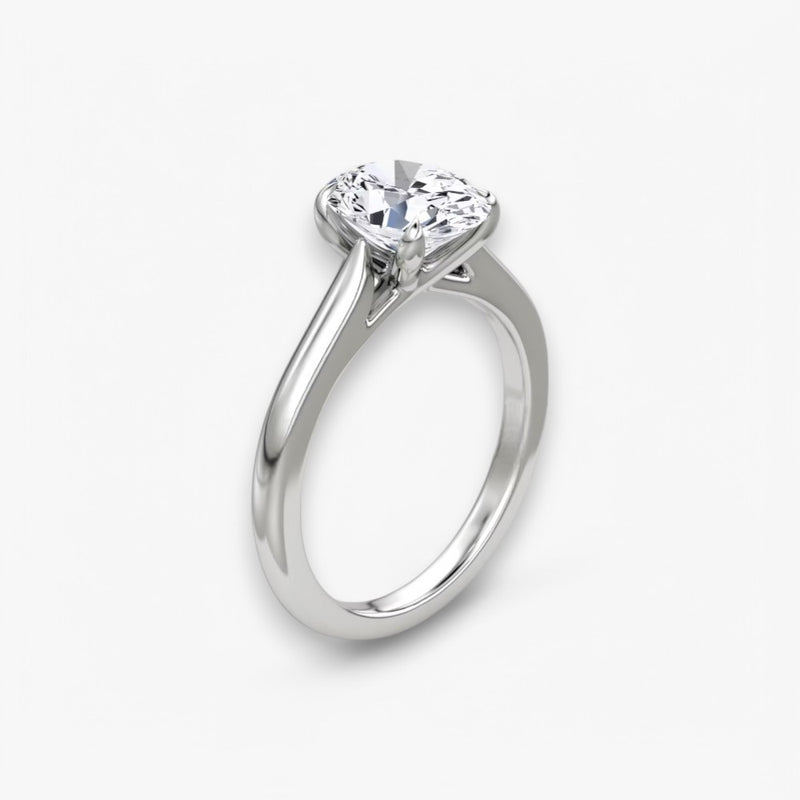 VITRA (Oval White Gold without Pave LABGROWN)