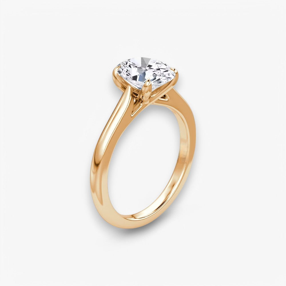 CELINÉ (Oval Rosegold ohne Pave natürlicher Diamant)