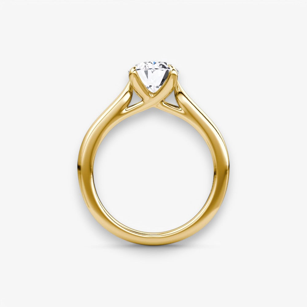 CELINÉ (Oval Gelbgold ohne Pave natürlicher Diamant)