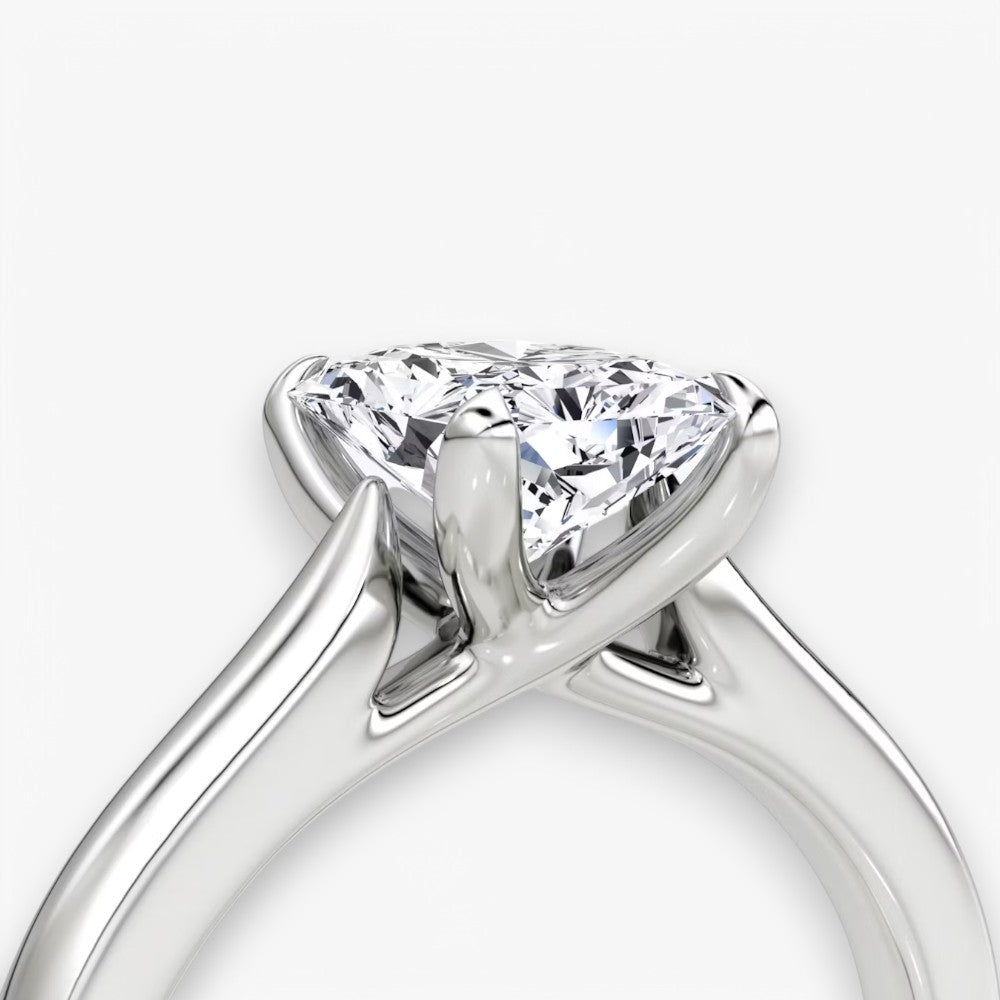 CELINÉ (Radiant Weissgold ohne Pave natürlicher Diamant)