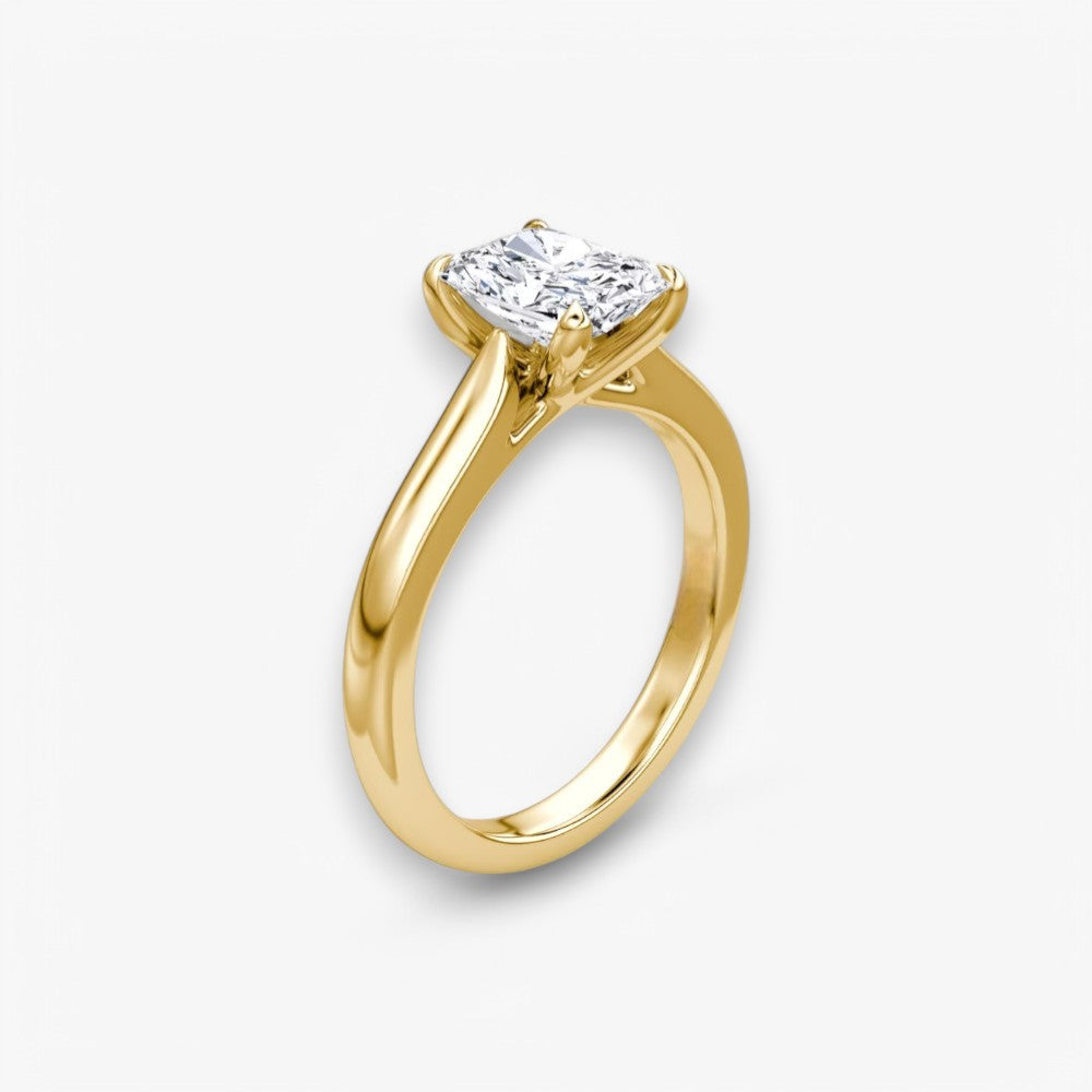 CELINÉ (Radiant Gelbgold ohne Pave natürlicher Diamant)